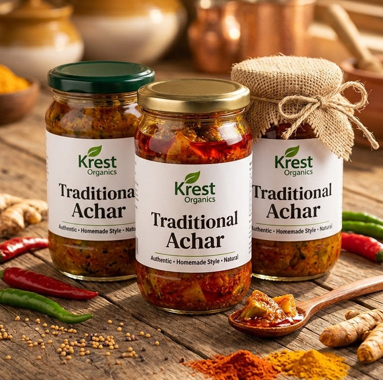 Krest Organics Achar – Traditional Homemade Style Pickles